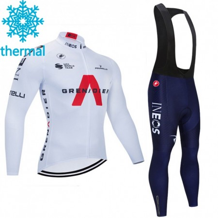 Tenue Maillot M/L + Collant à Bretelles 2021 Ineos Grenadiers Hiver Thermal Fleece N004